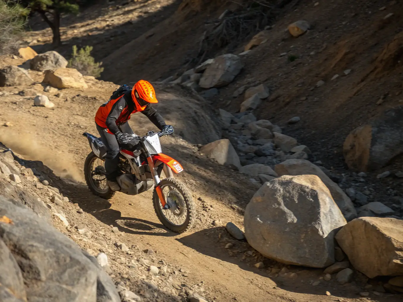 A quad biker navigating a challenging obstacle course, demonstrating the technical skills and precision required for advanced riding.